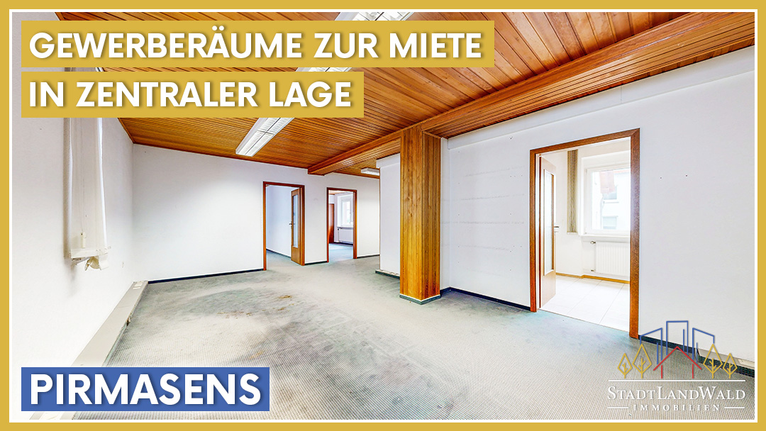 Ruhige Bürofläche zur Miete in Pirmasens mit ca. 90 m² für Backoffice, Lager oder Verwaltung.
